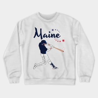 Maine USA Baseball Crewneck Sweatshirt